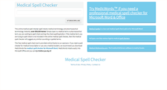 Desktop Screenshot of medical-spell-checker.com